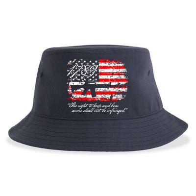Patriotic 1789 American Flag 2nd Amendment Gun Rights AR15 Sustainable Bucket Hat