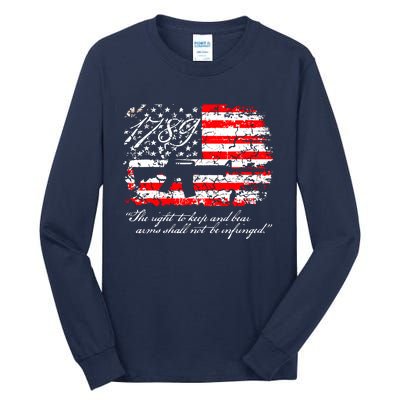 Patriotic 1789 American Flag 2nd Amendment Gun Rights AR15 Tall Long Sleeve T-Shirt