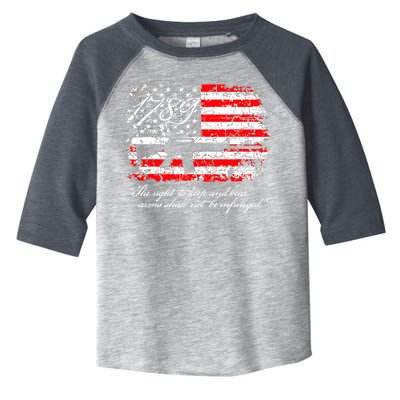 Patriotic 1789 American Flag 2nd Amendment Gun Rights AR15 Toddler Fine Jersey T-Shirt
