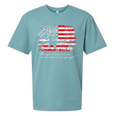 Patriotic 1789 American Flag 2nd Amendment Gun Rights AR15 Sueded Cloud Jersey T-Shirt