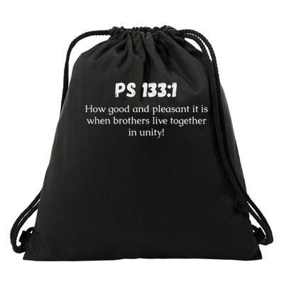 Ps 1331 Bible Verse, How Good And Pleasant It Is When Broth Drawstring Bag