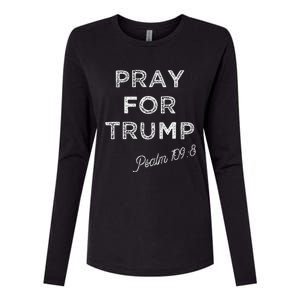 Psalm 1098 Christian Antitrump Pray For Trump Womens Cotton Relaxed Long Sleeve T-Shirt