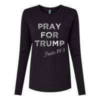 Psalm 1098 Christian Antitrump Pray For Trump Womens Cotton Relaxed Long Sleeve T-Shirt