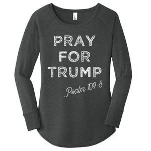 Psalm 1098 Christian Antitrump Pray For Trump Women's Perfect Tri Tunic Long Sleeve Shirt