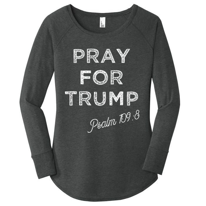 Psalm 1098 Christian Antitrump Pray For Trump Women's Perfect Tri Tunic Long Sleeve Shirt