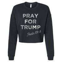 Psalm 1098 Christian Antitrump Pray For Trump Cropped Pullover Crew