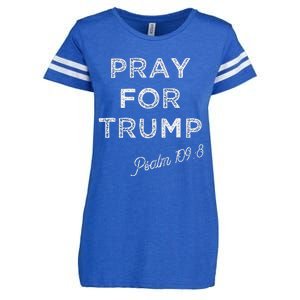 Psalm 1098 Christian Antitrump Pray For Trump Enza Ladies Jersey Football T-Shirt