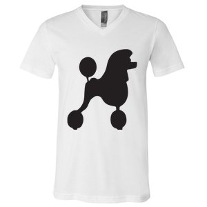 Poodle 1950s Costume V-Neck T-Shirt