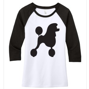 Poodle 1950s Costume Women's Tri-Blend 3/4-Sleeve Raglan Shirt