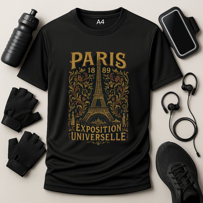 Paris 1889 Eiffel Tower World’s Fair Cooling Performance Crew T-Shirt