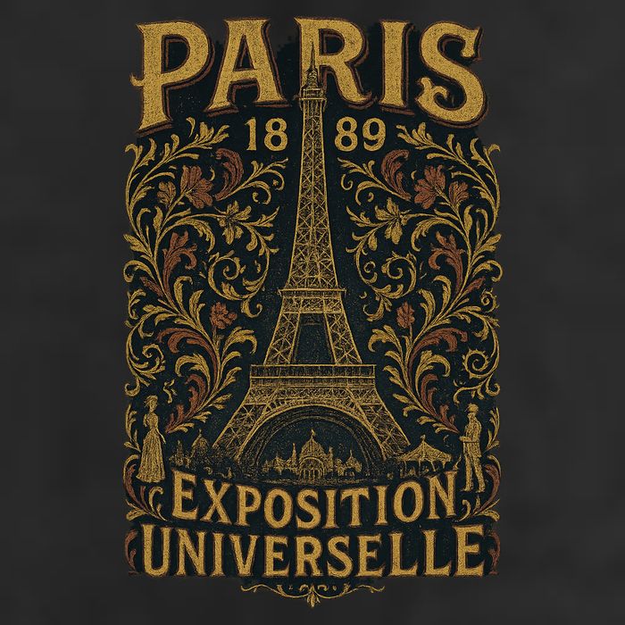 Paris 1889 Eiffel Tower World’s Fair 11oz C Handle Ceramic Mug