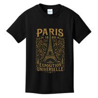 Paris 1889 Eiffel Tower World’s Fair Kids T-Shirt