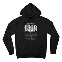 Project 1619 Established American Map Vintage Black History Hoodie