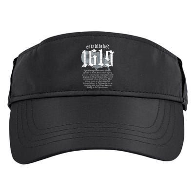 Project 1619 Established American Map Vintage Black History Adult Drive Performance Visor