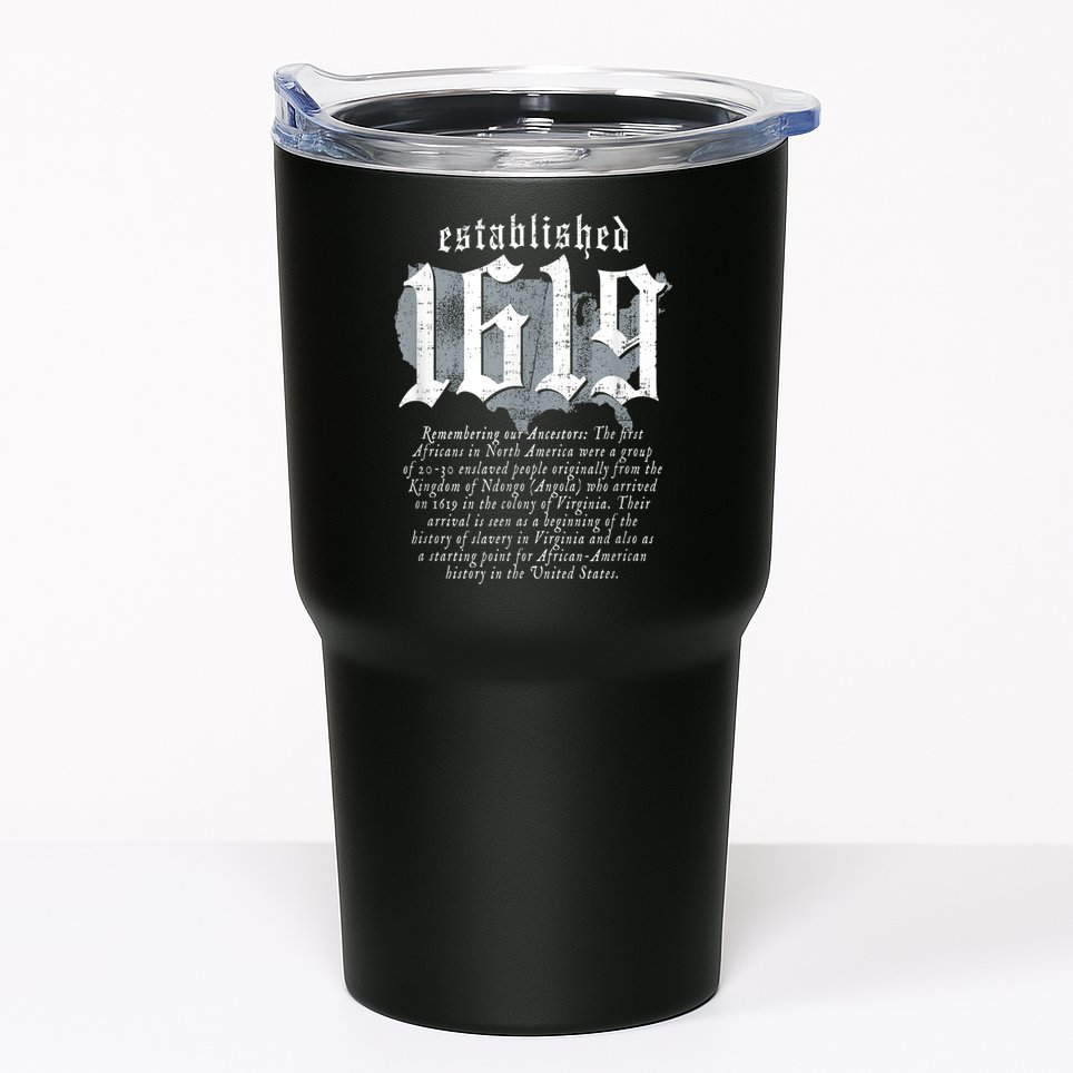 Project 1619 Established American Map Vintage Black History Tumbler