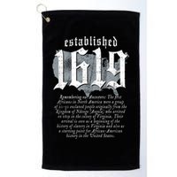 Project 1619 Established American Map Vintage Black History Golf Towel