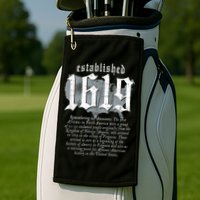 Project 1619 Established American Map Vintage Black History Golf Towel
