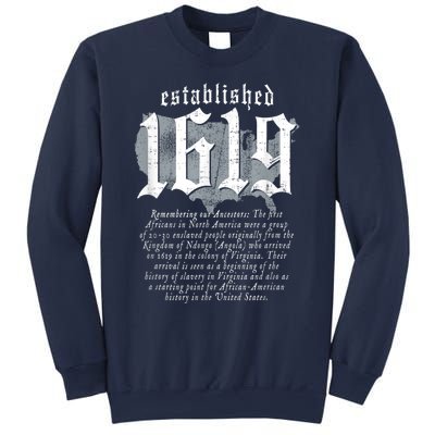 Project 1619 Established American Map Vintage Black History Sweatshirt