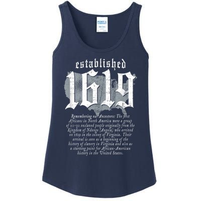 Project 1619 Established American Map Vintage Black History Ladies Essential Tank