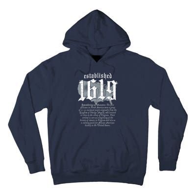 Project 1619 Established American Map Vintage Black History Tall Hoodie