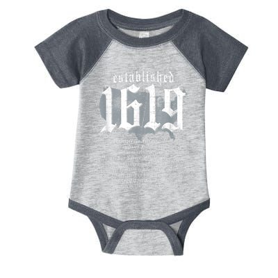 Project 1619 Established American Map Vintage Black History Infant Baby Jersey Bodysuit