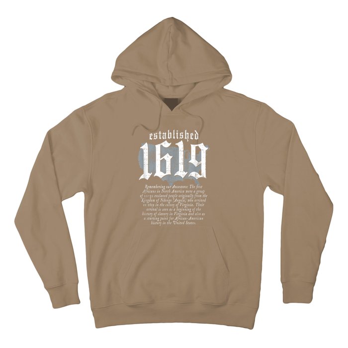 Project 1619 Established American Map Vintage Black History Hoodie