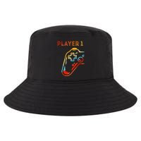 Player 1 Funny Video Game Lover Joystick Retro Matching  Gamer Couple Cool Comfort Performance Bucket Hat