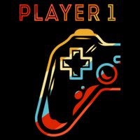 Player 1 Funny Video Game Lover Joystick Retro Matching  Gamer Couple Impact Tech Backpack