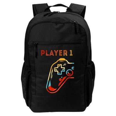 Player 1 Funny Video Game Lover Joystick Retro Matching  Gamer Couple Backpack