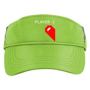 Player 1 Funny Video Game Lover Joystick Matching Gamer Couple Adult Drive Performance Visor