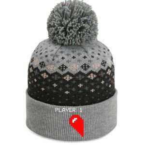 Player 1 Funny Video Game Lover Joystick Matching Gamer Couple The Baniff Cuffed Pom Beanie