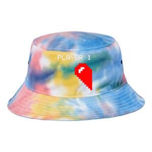 Player 1 Funny Video Game Lover Joystick Matching Gamer Couple Tie Dye Newport Bucket Hat