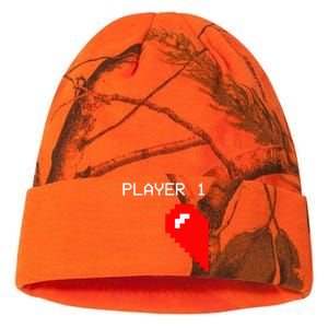 Player 1 Funny Video Game Lover Joystick Matching Gamer Couple Kati Licensed 12" Camo Beanie