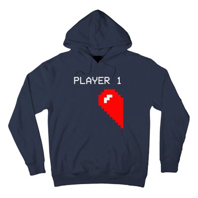 Player 1 Funny Video Game Lover Joystick Matching Gamer Couple Hoodie