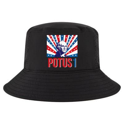 Potus 1 George Washington Retro Cool Comfort Performance Bucket Hat