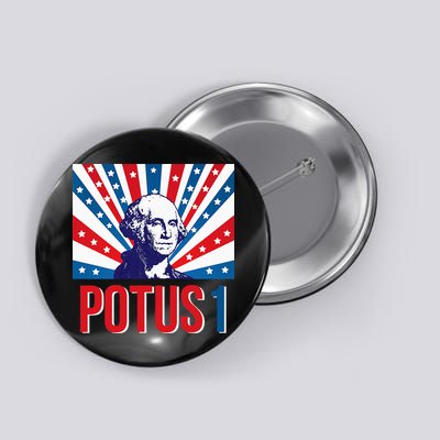 Potus 1 George Washington Retro Button