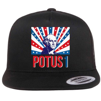 Potus 1 George Washington Retro Flatbill Hat