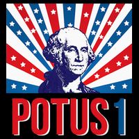 Potus 1 George Washington Retro Cropped Pullover Crew