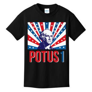 Potus 1 George Washington Retro Kids T-Shirt