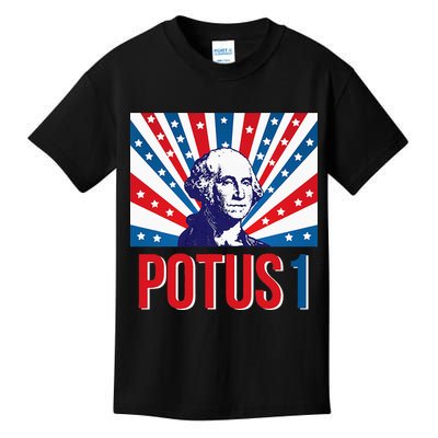 Potus 1 George Washington Retro Kids T-Shirt