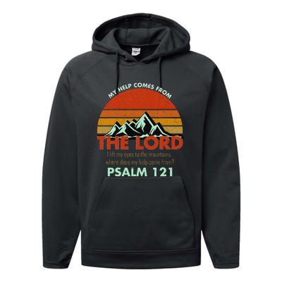 Psalm 121 My Help Comes From The Lord My Healer Performance Fleece Hoodie