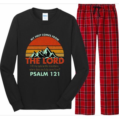 Psalm 121 My Help Comes From The Lord My Healer Long Sleeve Pajama Set