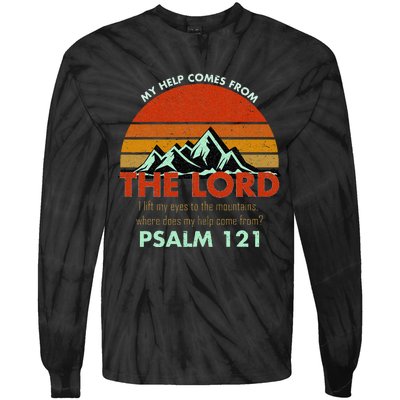 Psalm 121 My Help Comes From The Lord My Healer Tie-Dye Long Sleeve Shirt