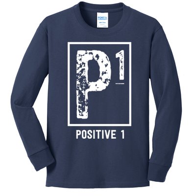 Positive 1 Merchandise And Clothing To Spread Positivity Kids Long Sleeve Shirt