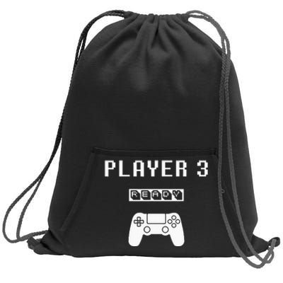 Player 1 Player 2 ready player 4 loading... pregnancy ps Sweatshirt Cinch Pack Bag