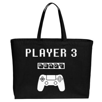 Player 1 Player 2 ready player 4 loading... pregnancy ps Cotton Canvas Jumbo Tote