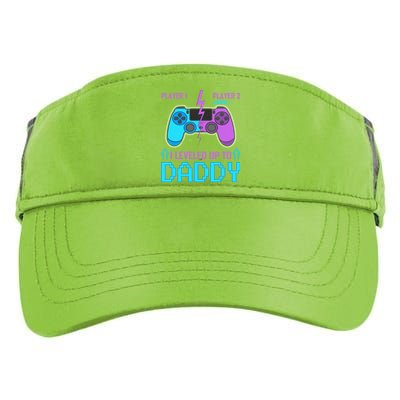 Player 1 Player 2 Joining I Leveled Up To Daddy Gaming Dad Funny Gift Adult Drive Performance Visor