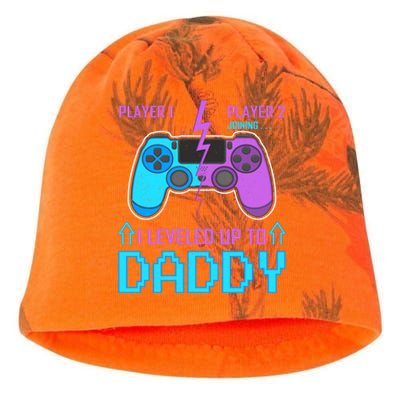 Player 1 Player 2 Joining I Leveled Up To Daddy Gaming Dad Funny Gift Kati - Camo Knit Beanie