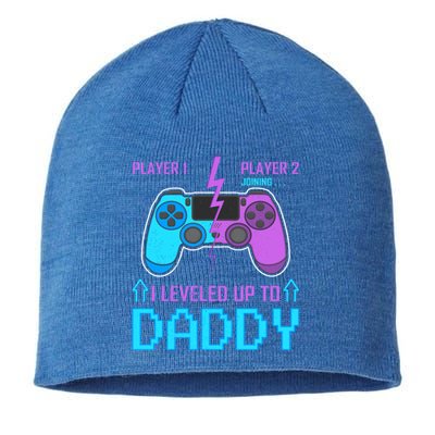 Player 1 Player 2 Joining I Leveled Up To Daddy Gaming Dad Funny Gift Sustainable Beanie