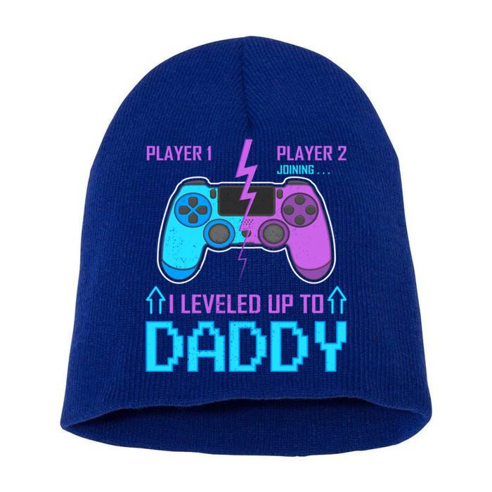 Player 1 Player 2 Joining I Leveled Up To Daddy Gaming Dad Funny Gift Short Acrylic Beanie